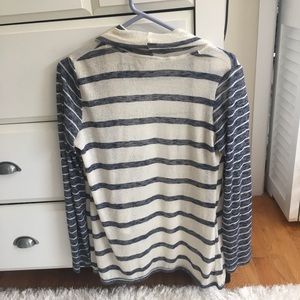 Blue striped cardigan